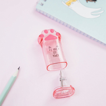 Точилка пластиковая MESHU "Say Meow" 1 отверстие, контейнер, ассорти SH_41272