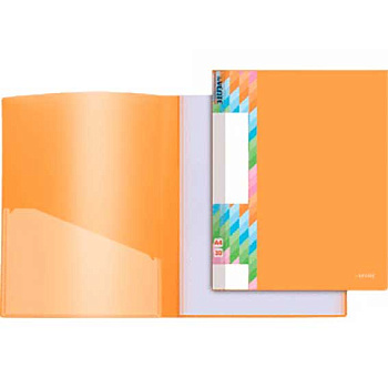 Папка с вкладышами/ 20 deVENTE А4 "Juicy" 3101902 непрозр.оранж.450мкм,фактура "