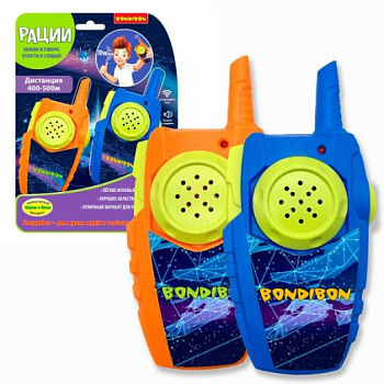 Bondibon Рации (2шт,1канал,дальн.450-500м) оранж/синяя ВВ5461