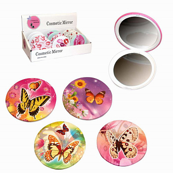 Зеркало складное D7см Бабочки Р14193-1(11) 