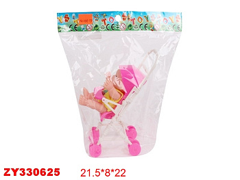 Пупсик с коляской 568-1B в пакете