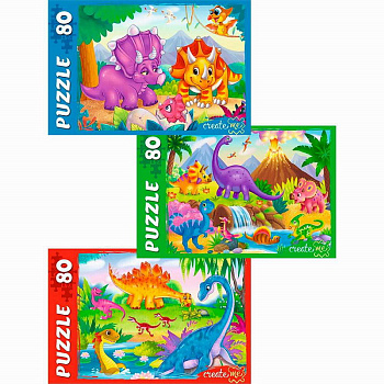 Пазлы (80эл) Мир Динозавров №52 Ф80-2006