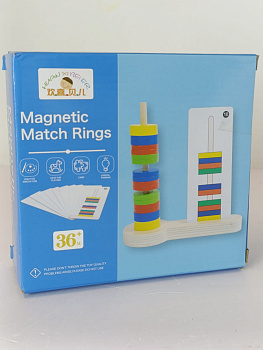 Игра-головоломка из дерева, подбор цвета с карточками в/к D38375