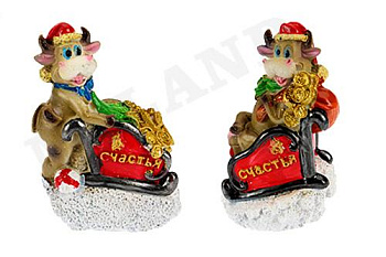Фигурка Бык на санях Т-0890