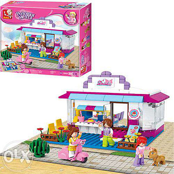 Мини-конструктор M38-B0528 Розовая мечта Кафе-бар с напитками (226дет,4фиг) в/к