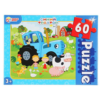 Пазлы (60эл) Синий трактор 4630115523437
