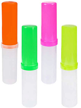 Пенал-тубус пластик. Проф-Пресс Флуоресцентные цвета ассорти ПН-0494