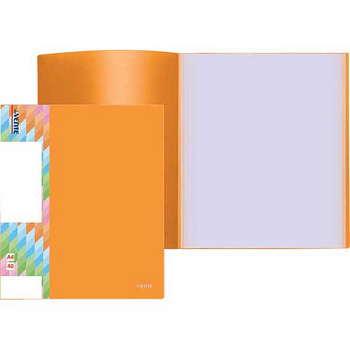 Папка с вкладышами/ 40 deVENTE А4 "Juicy" 3105706 оранжевая 450мкм фактура "песо
