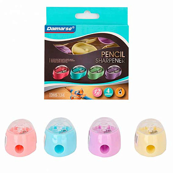 Точилка с контейнером 1отв. КОКОС "Daimarse Соты" 213151 пластик,асс.