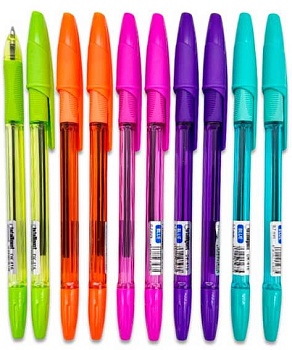 Ручка шар. INTELLIGENT DK-416 синяя,0,7мм,асс.