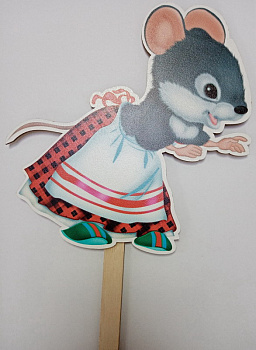 Фигурка из дерева для кукольного театра Мышка Фт 19