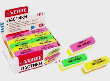 Ластик deVENTE "Bubble Gum" 4070911 цв.,скошенный слоеный,синт.каучук,прямоуг.,5