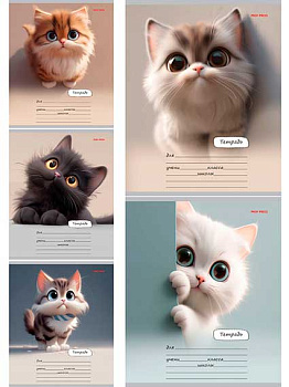 Тетрадь 18л. (линейка) Проф-Пресс "Милый взгляд котёнка" 18-5592 цв.мел.обл.,асс