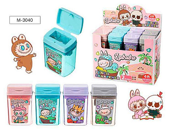 Точилка с контейнером 2отв. MAZARI "Зубастик" M-3040 пластик.,асс.