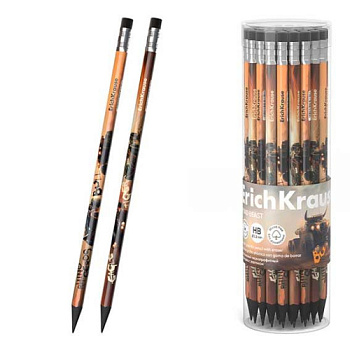 Карандаш ч/гр. пластик. с ласт. EK "Road Beast" HB 62770 трёхгран.