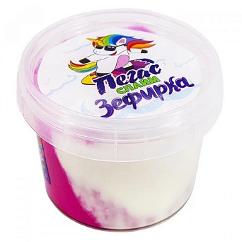 Слайм Прихлоп зефирка (100гр) белый/ежевика 00431