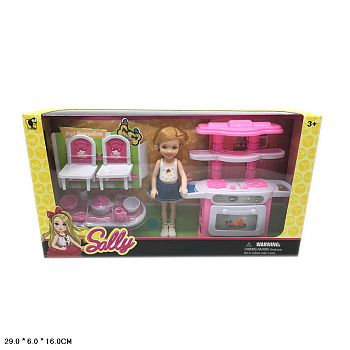 Куколка 7735-A2 с набором кухни в/к