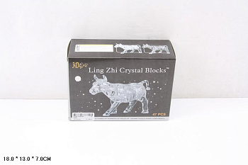 Конструктор объемный 9064 "Бык" кристалл в/к