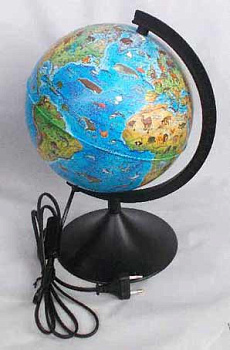 Глобус с подсв. d=210 ГЛОБЕН Зоогеографический детский К012100206