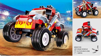 Мини-конструктор M38-B1105 Внедорожник-1 (150дет,1фиг) в/к