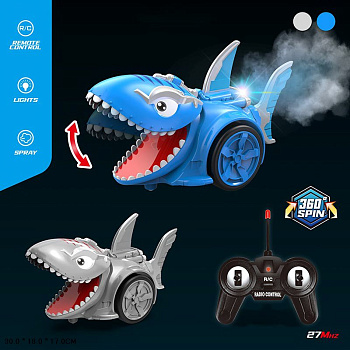 Акула-мини на РУ YD2588 (открывает рот,свет,звук,пар) 27Mhz в/к