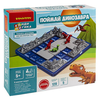 Bondibon Логическая игра БондиЛогика Поймай динозавра ВВ6341