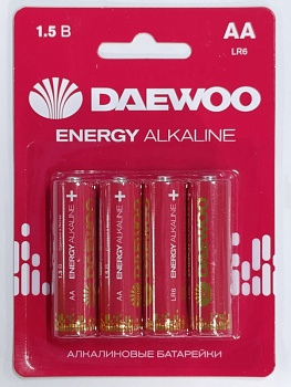 LR6 Батарейки Daewoo Energy BL-4 цена за 1 шт. 00004784