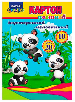 Картон цв. мелов. А4 10л. 20цв. MAZARI M-16616