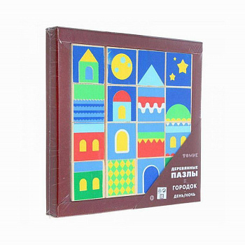 Пазлы дер. Город День/Ночь (16дет) 121 (Томик)