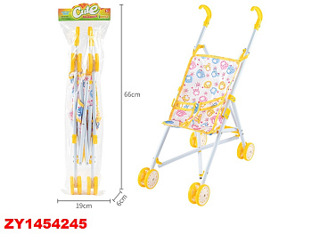 Коляска для куклы (трость) 8515-2 метал в пакете 51*48*24