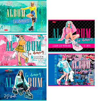 Альбом для рисования 32л. ХАТ "Zoomer-girl" на скобе