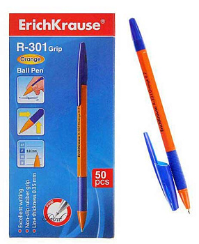 Ручка шар. EK R-301 Grip Orange 39531 синяя 0.7мм