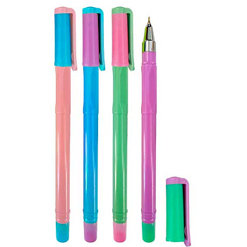 Ручка масл. шар. deVENTE "Pastel" 5073466 синяя,игольч.,0,7мм,ультраглад.письмо,