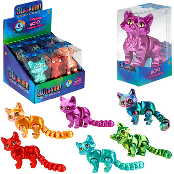 Фигурка 3Dорово Кошка (16.5*6см,6цв) Т27136