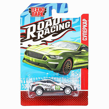Машина Технопарк металл ROAD RACING Суперкар (7,5см) асс, блист, инерц  RR-7-2293779-R