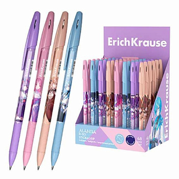 Ручка шар. EK R-301 Stick&Grip Manga 63911 синяя,0,7мм