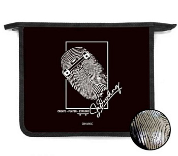 Папка д/тетрадей А5 ОНИКС ПТ-7-12 "Скейт арт" (71203) на молн.,фольга