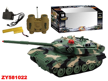 Танк на РУ 33803 пульт-бинокль, аккум 27Mhz в/к