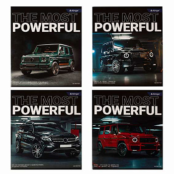 Тетрадь 48л. (клетка) ALINGAR "Гелики" AL9538 выб.уф-лак,асс.