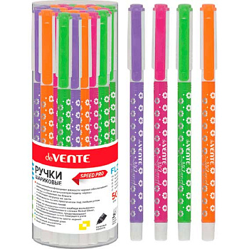 Ручка масл. шар. deVENTE "Floral" 5073822 ультрагладкое письмо,с пласт.держат.,0