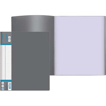 Папка с вкладышами/ 40 deVENTE А4 "Daily" 3103408 (3103407) серая 600мкм фактура