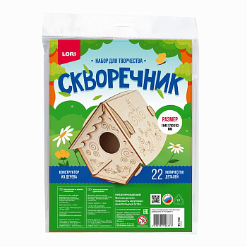 Конструктор дер. Скворечник Птички (22дет) Фн-052 (Колорит)
