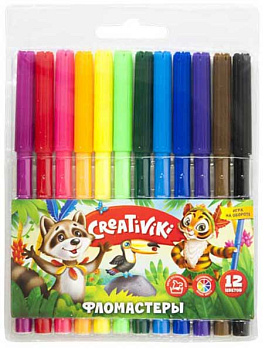 Фломастеры 12цв. Creativiki ФЛВ12КР блистер