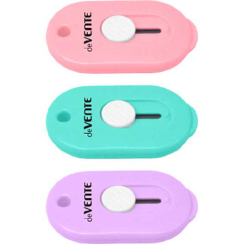 Нож канцелярский  9мм deVENTE "Pastel" 4090100 асс.
