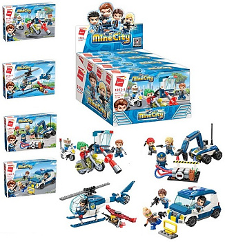Мини-конструктор 1932 Полицейская спецтехника (98дет) (4шт/уп) Цена за шт