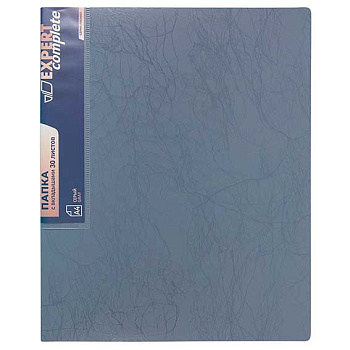 Папка с вкладышами/ 30 Expert Complete А4 "Premier" EC211630015 600мкм,серый new