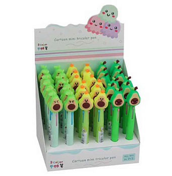 Ручка авт. шар. 3-х цв. МС Basir "Авокадо" HHL-013 цв.корп.,резин.держ.,наконечн