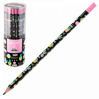 Карандаш ч/гр. пластик. КОКОС "ERGO First Cute Cactus" 211701 НВ трёхгр.