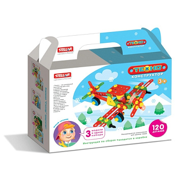 Конструктор Техно (120дет) Самолет 02028 (Стеллар)
