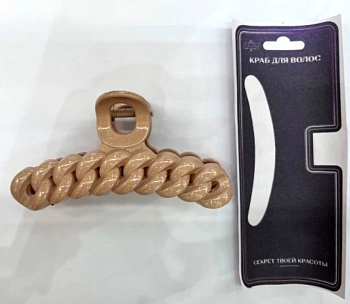 Заколка - краб для волос "AKS - MANTANA", микс 6 цветов, косичка 746-596